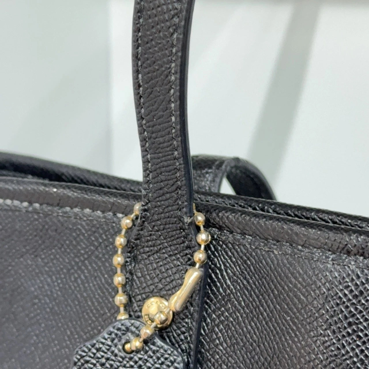 Coach Black Canvas Tote Shoulder Bag For Women