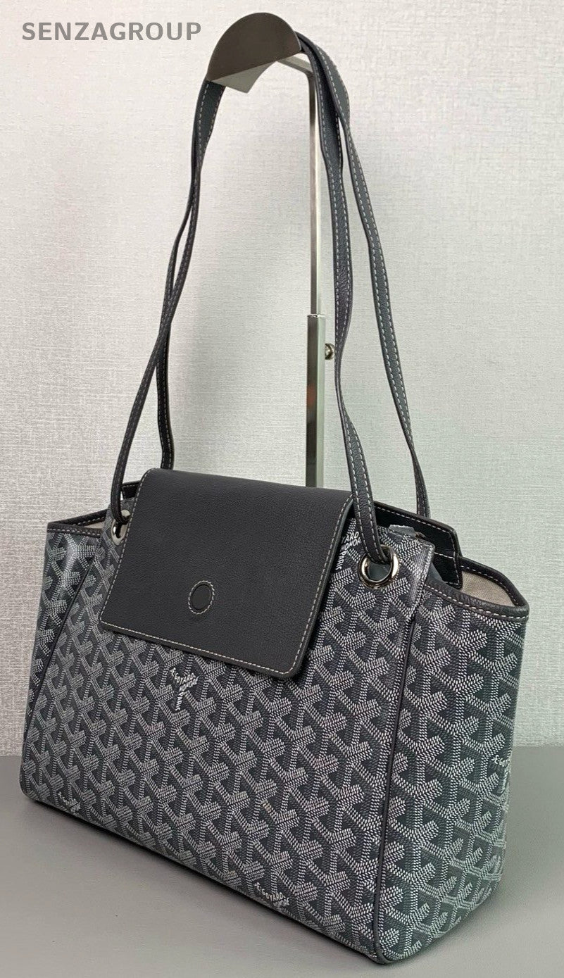 Goyard Rouette Tote Monogram Shoulder Handbag Flip-top style Women Gray