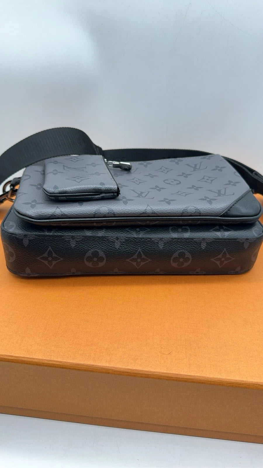 Louis Vuitton Trio Messenger Grey Monogram Canvas Leather Crossbody Bag