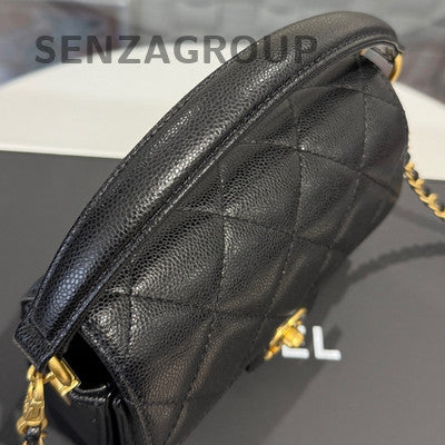 Chanel Black Gold CF Mini Chain Shoulder Crossbody Bag for Women