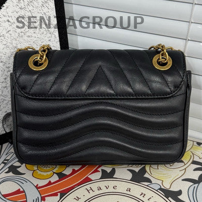 Louis Vuitton New Wave Black Gold Chain Shoulder Crossbody Bag