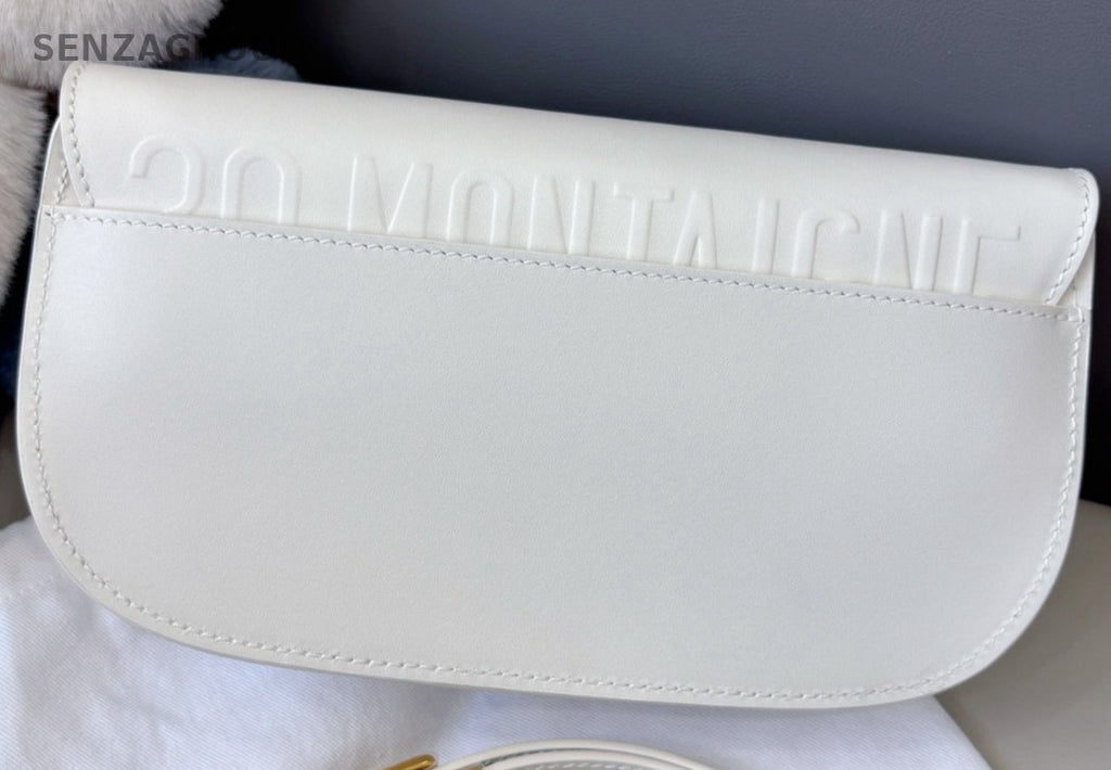 Christian Dior Bobby Shoulder Crossbody Bag White Women Almost Brand New