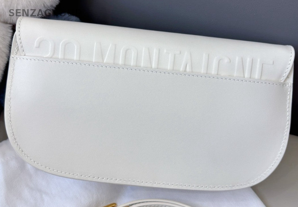 Christian Dior Bobby Shoulder Crossbody Bag White Women Almost Brand New