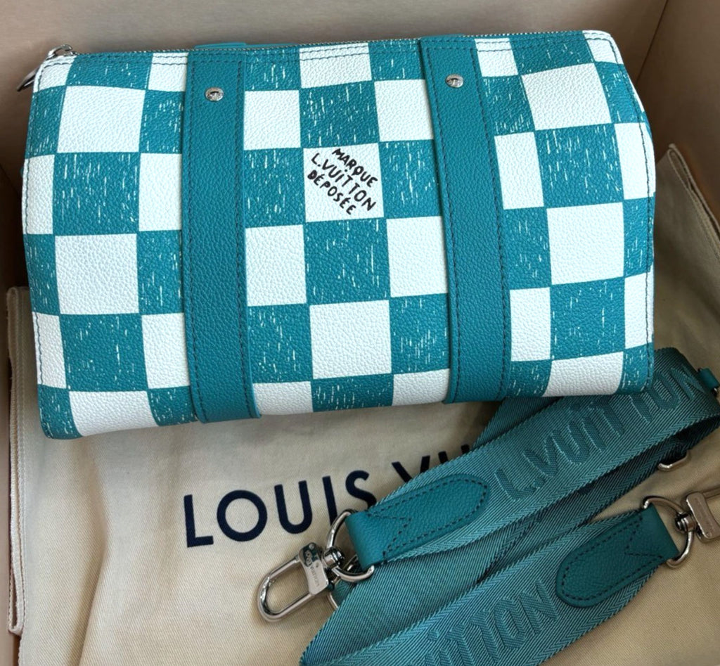 Louis Vuitton City Keepall Damier Shoulder Crossbody Bag Green Almost Brand New