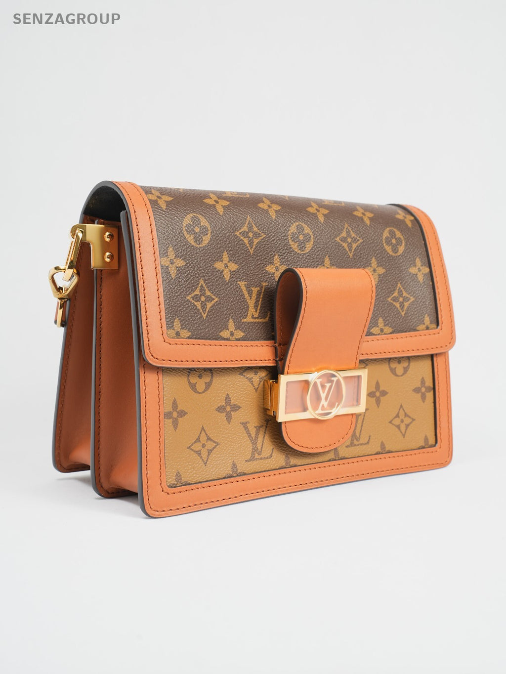LOUIS VUITTON Monogram Reverse Dauphine MM  Shoulder Bag M44391 CHIP VERSION
