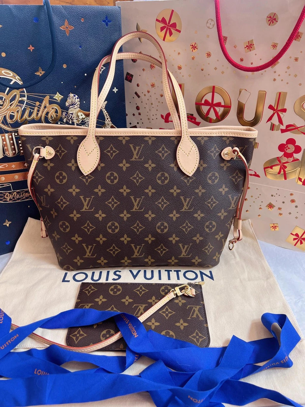 Louis Vuitton Neverfull Series PM Tote Bag Daily Shoulder Crossbody Bag
