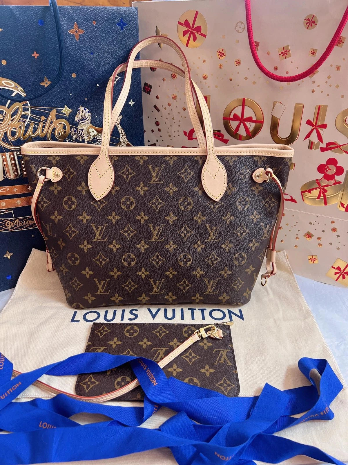Louis Vuitton Neverfull Series PM Tote Bag Daily Shoulder Crossbody Bag
