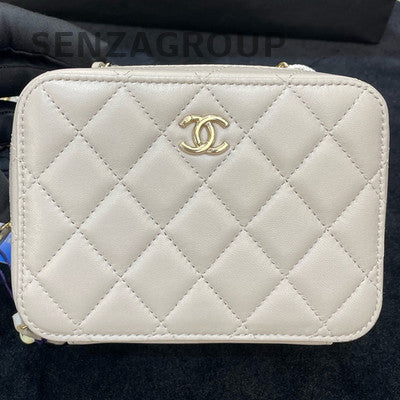 Chanel Grey Gold Hardware Trendy CC Camera Bag Chain Crossbody Women's Fashion