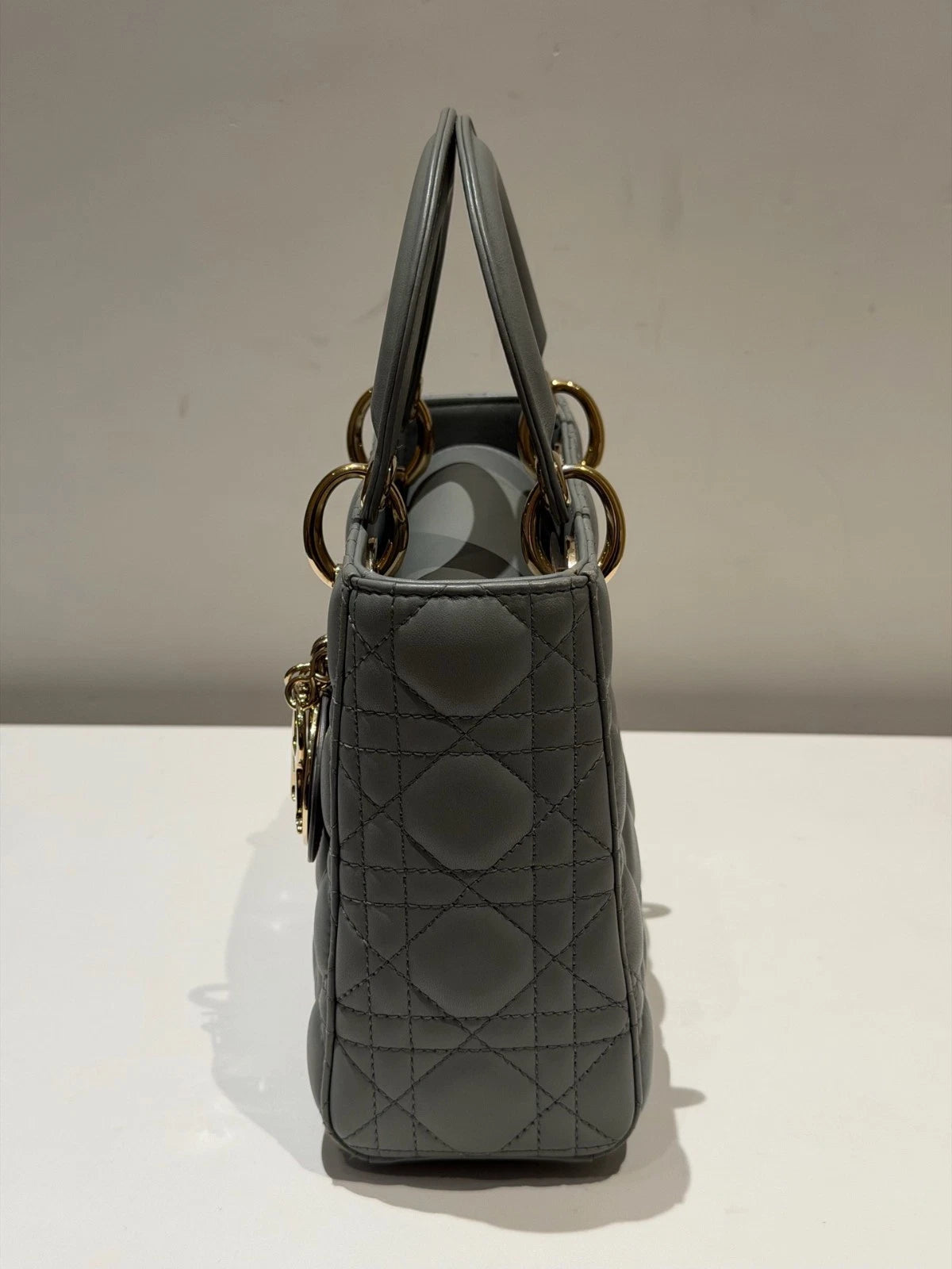 Christian Dior Lady Dior 2Ways Top Handle Bag Crossbody Women Dior Cannage