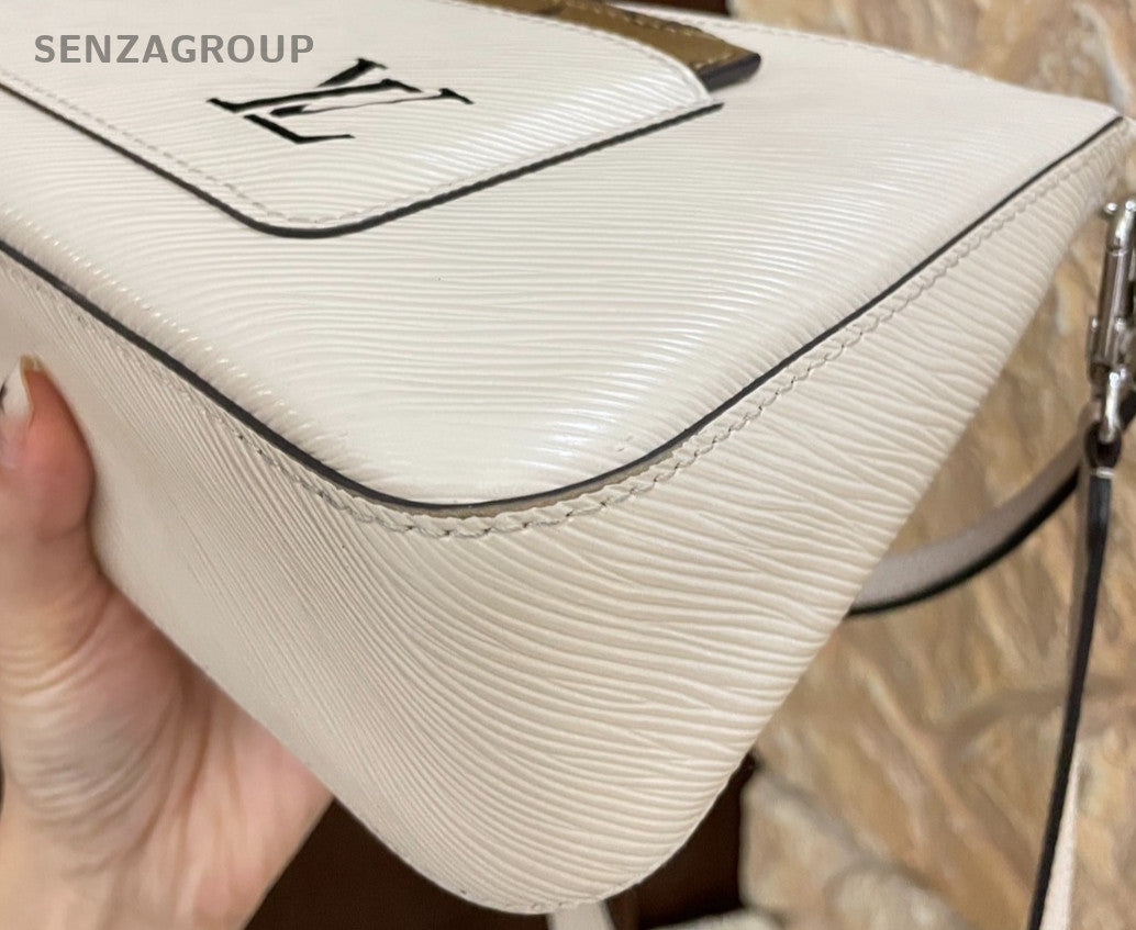 Louis Vuitton Marelle Epi Leather Shoulder Bag Crossbody White Silver Women