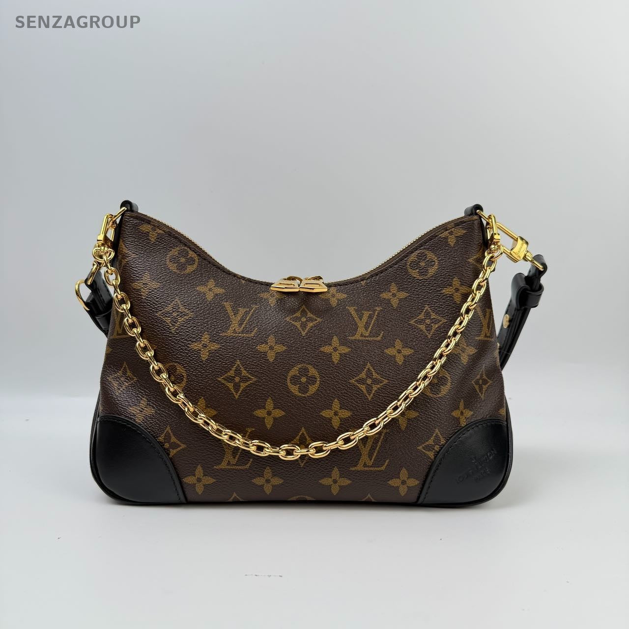 #2 - SJ0001  Louis Vuitton Boulogne Shoulder Bag NM Brown Canvas Monogram