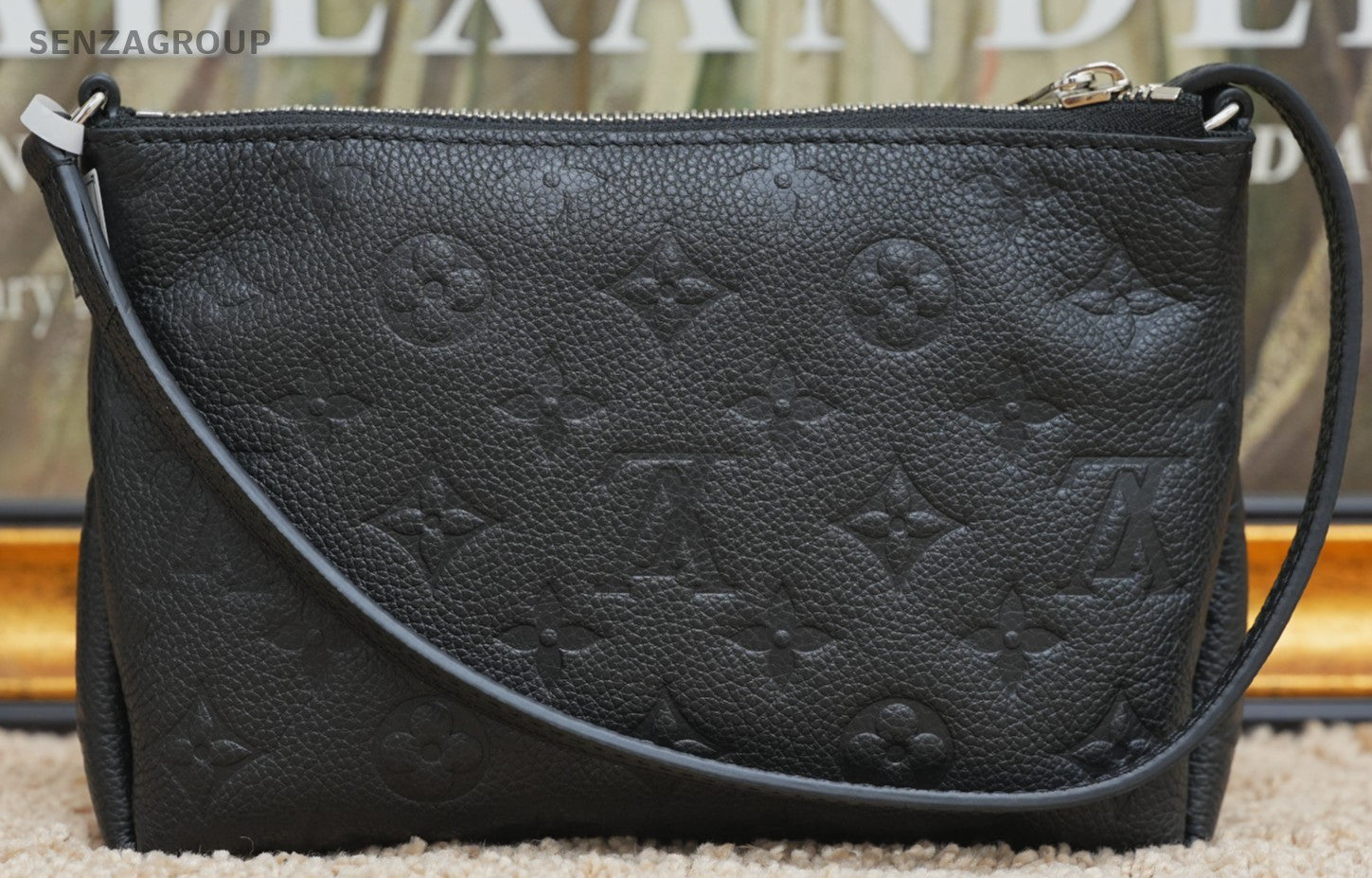 Louis Vuitton Pallas Clutch Black Monogram Empreinte Shoulder bag Crossbody