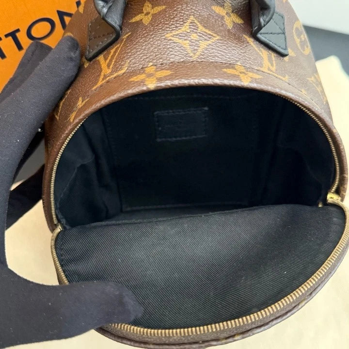 Louis Vuitton Palm Springs Mini Monogram Backpack Brown Gold Unisex Adults D