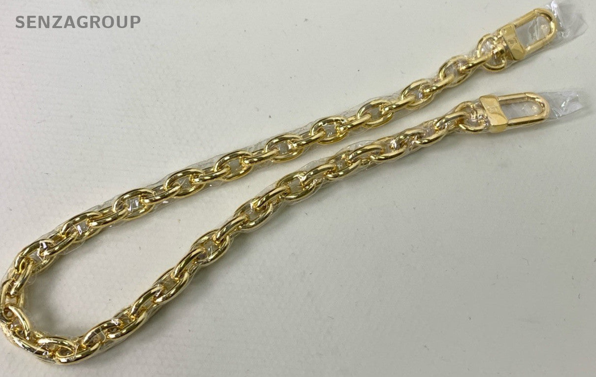 Louis Vuitton Monogram Chain Shoulder Bag Crossbody Brown Red Gold Women Classic