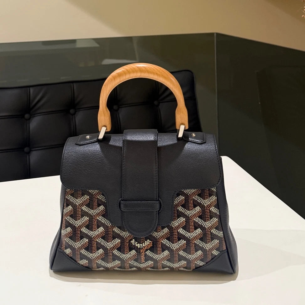 Goyard Mini Handbag Black Silver Crossbody Bag - Classic &amp; Stylish Women's