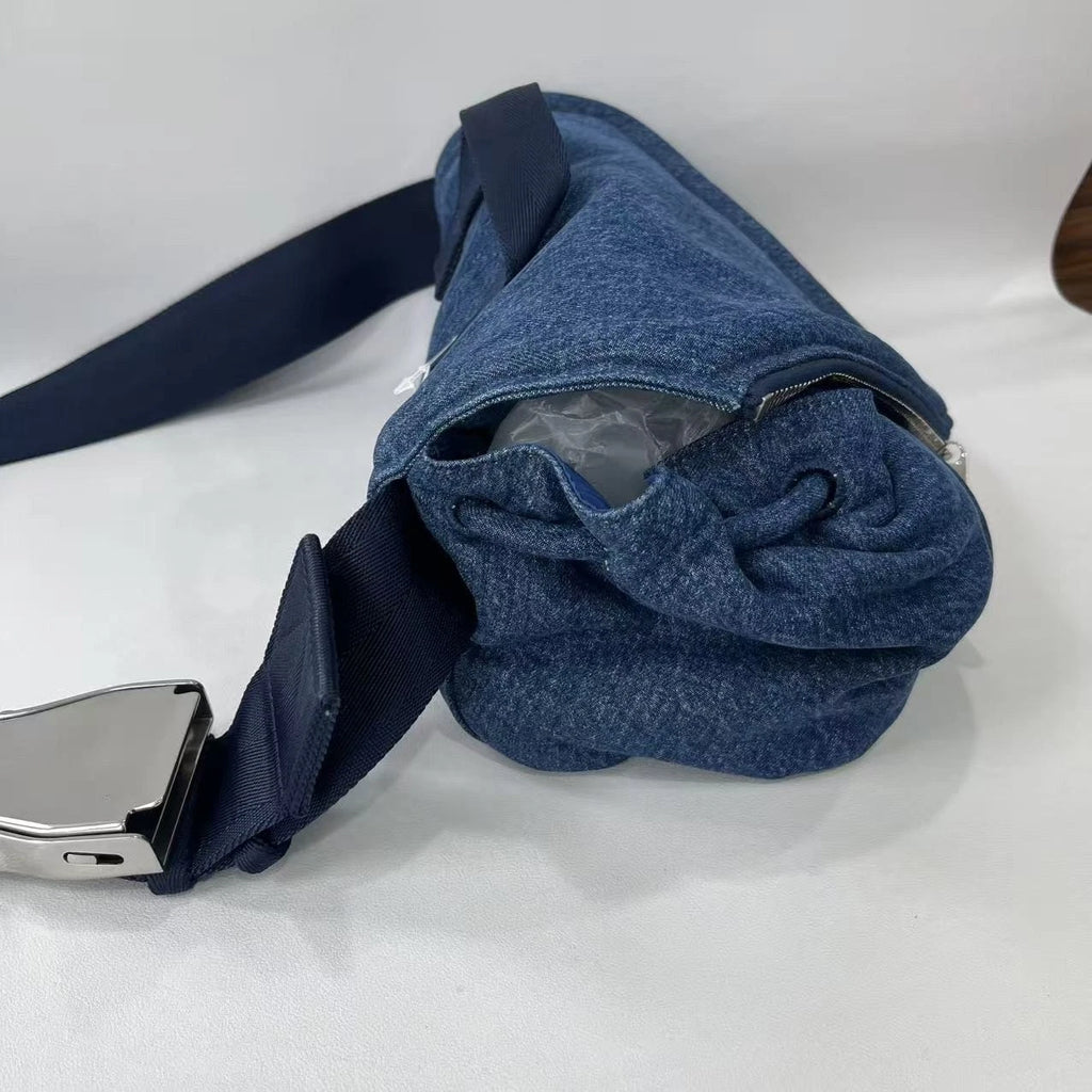 Bottega Veneta BEAK Denim Crossbody Bag For Women