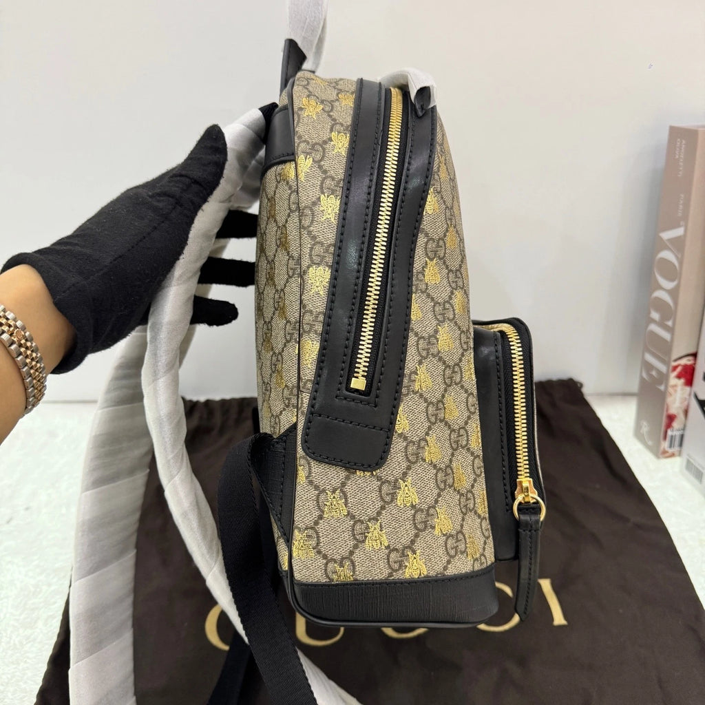 GUCCI GG Bee Small Canvas Backpack For Women