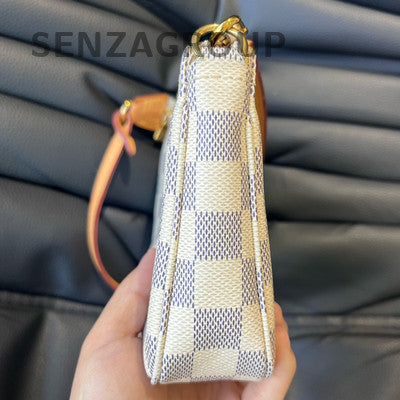 Louis Vuitton Damier Azur Shoulder Bag Gold Hardware Classic Women