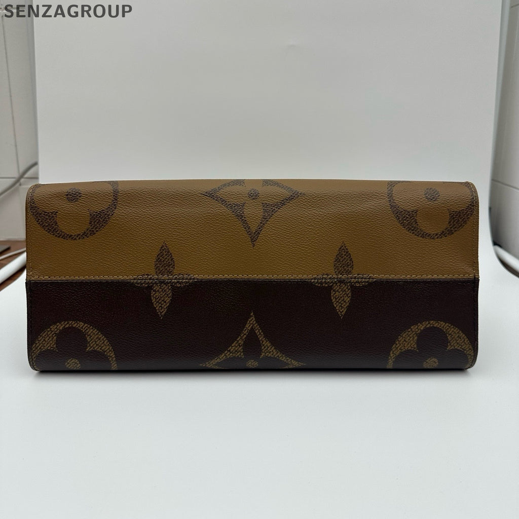 Louis Vuitton OnTheGo MM Monogram Tote Bag Brown Classic Women's