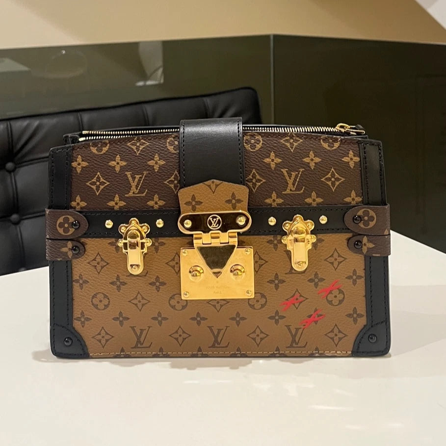 Louis Vuitton Monogram Hard Box Chain Crossbody Bag for Women