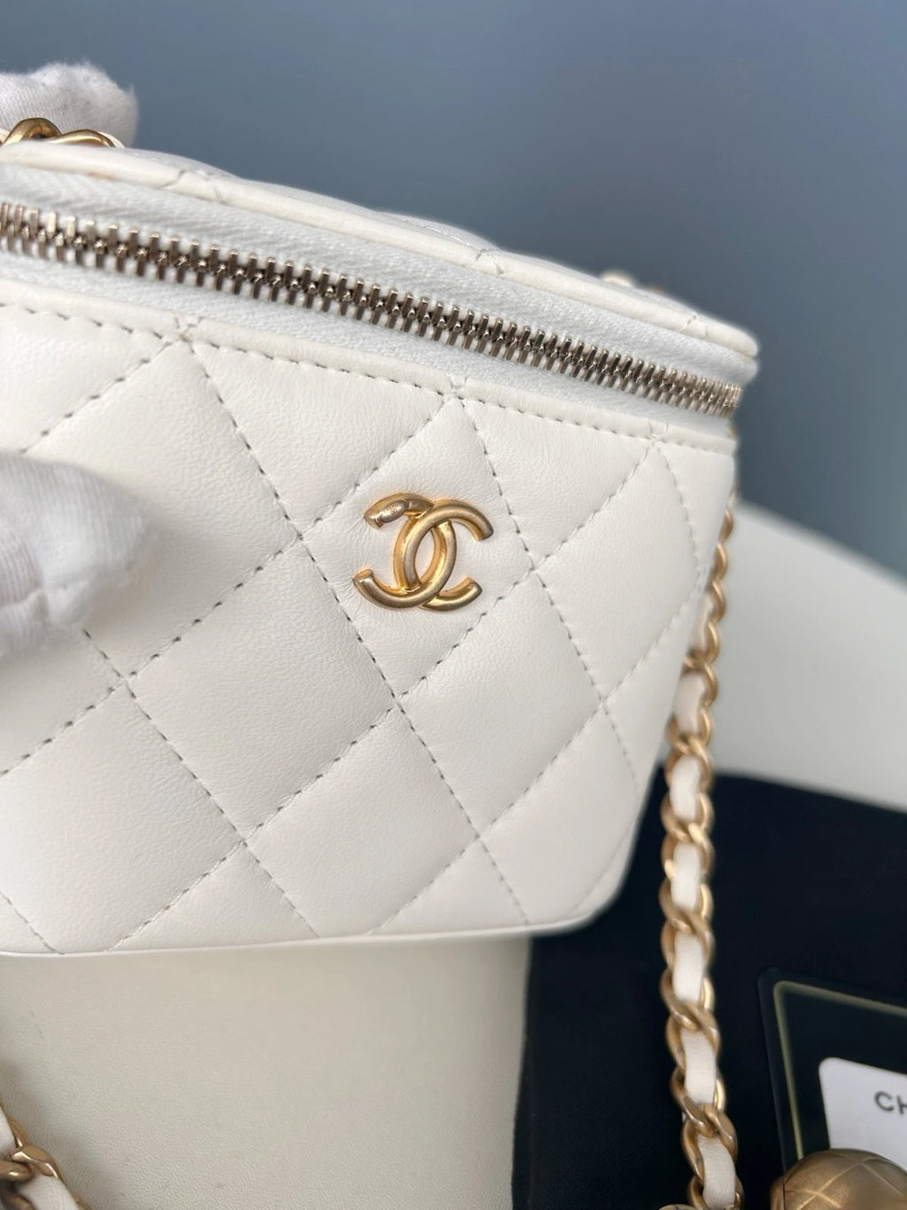 Chanel Lambskin Mini Shoulder Bag Crossbody Bag White Women Classic