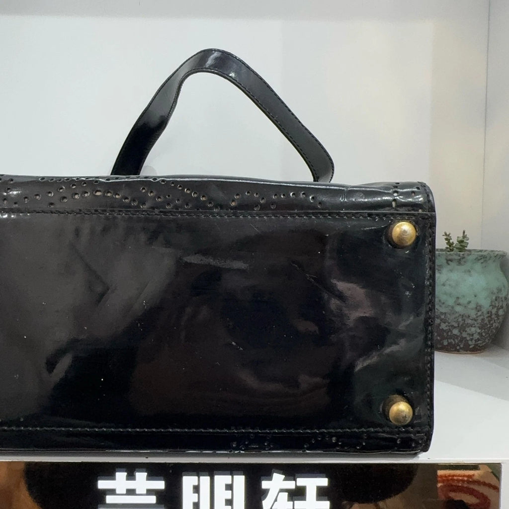 CHANEL Camellia Hollow Black Gold Handbag For Women