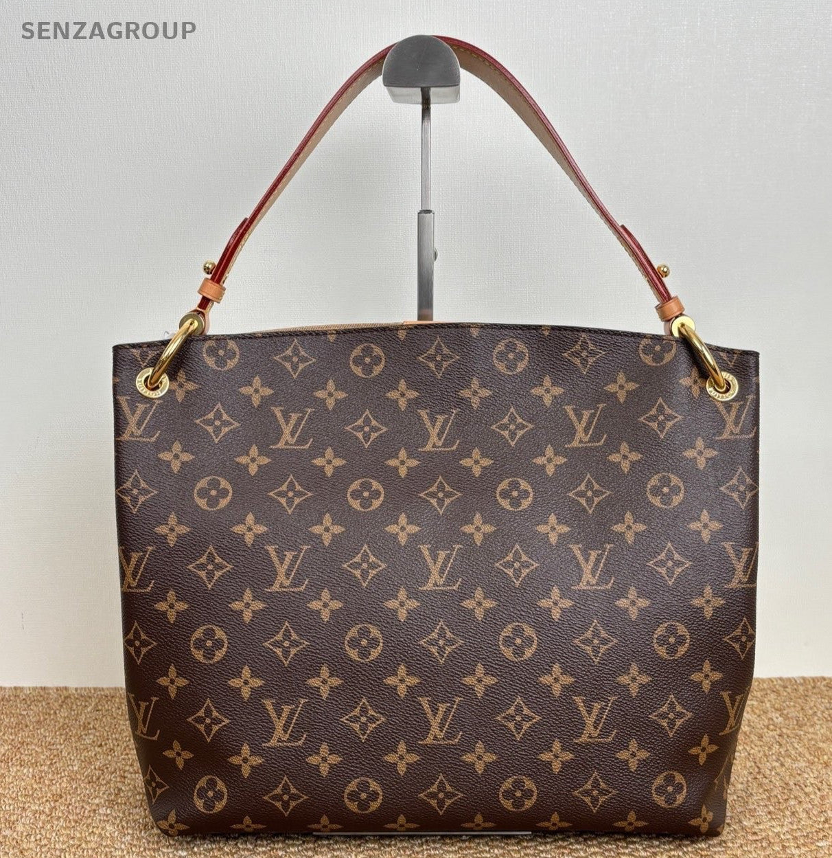 Louis Vuitton Graceful PM Monogram Shoulder Bag Brown Gold Women Classic