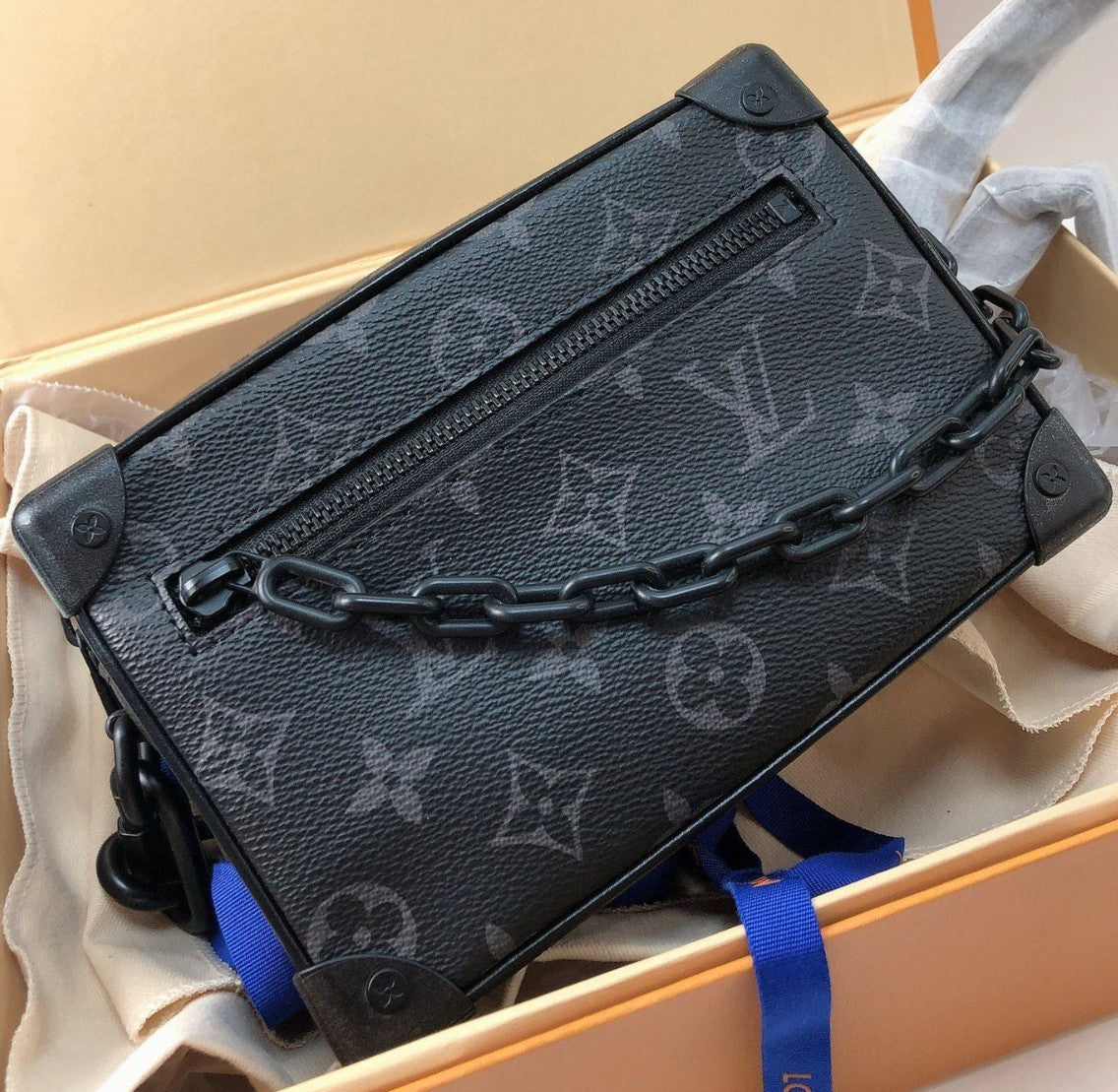 Louis Vuitton Soft Trunk Black Monogram mini Shoulder bag Crossbody Brand NEW