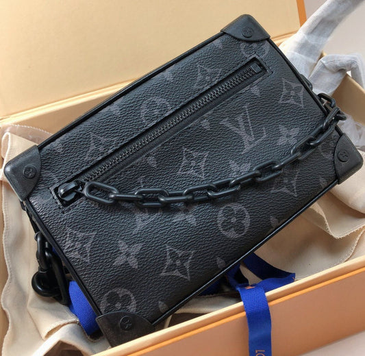 Louis Vuitton Soft Trunk Black Monogram mini Shoulder bag Crossbody Brand NEW
