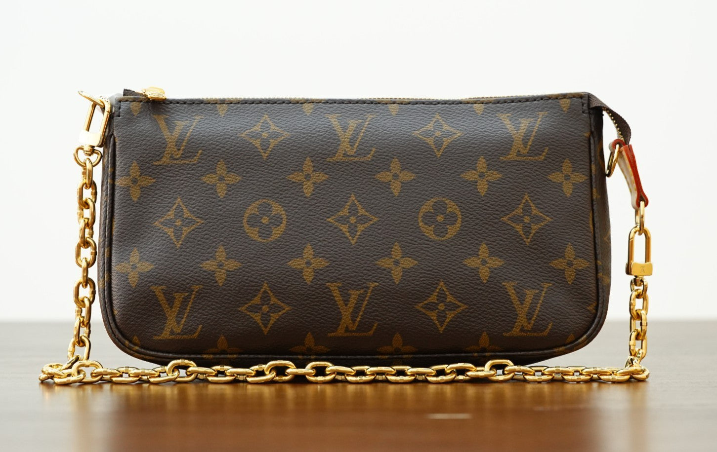 Louis Vuitton Monogram Pochette Accessories Chain Shoulder bag Almost Brand NEW