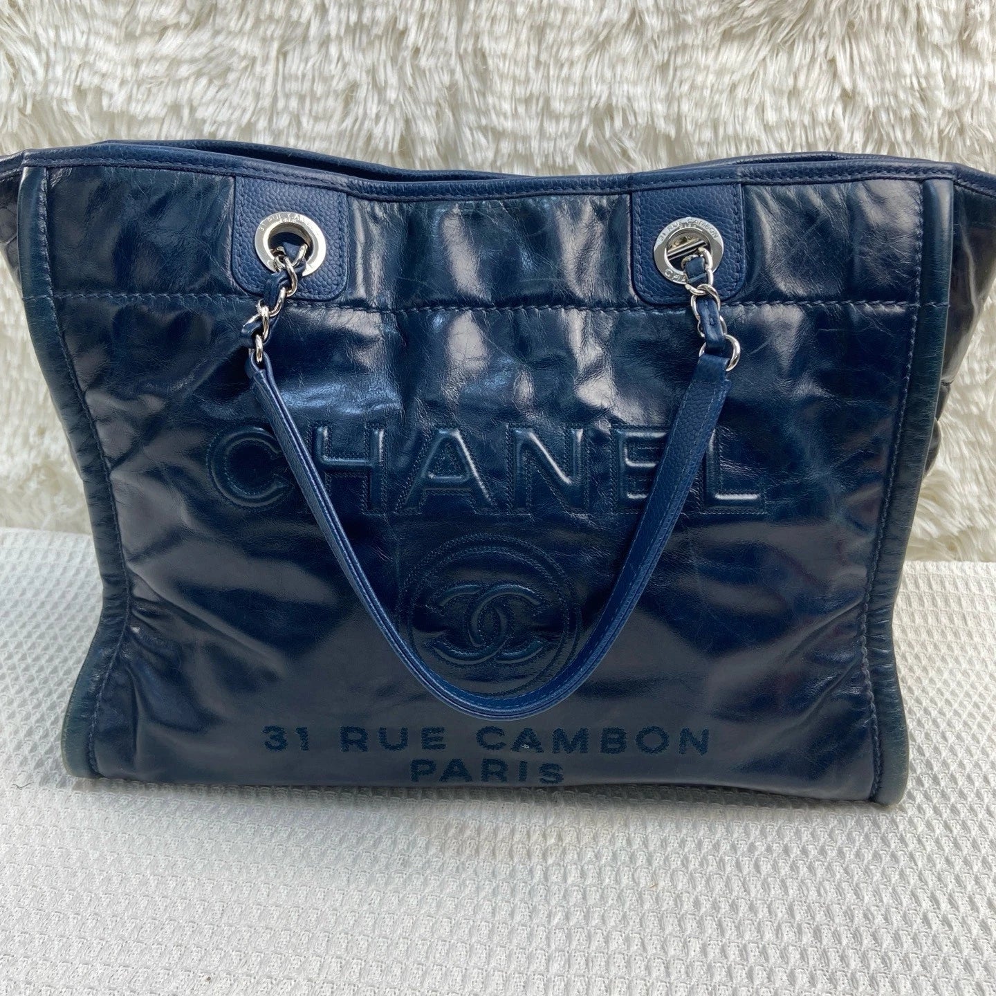 CHANEL Blue Beach Tote Bag For Women