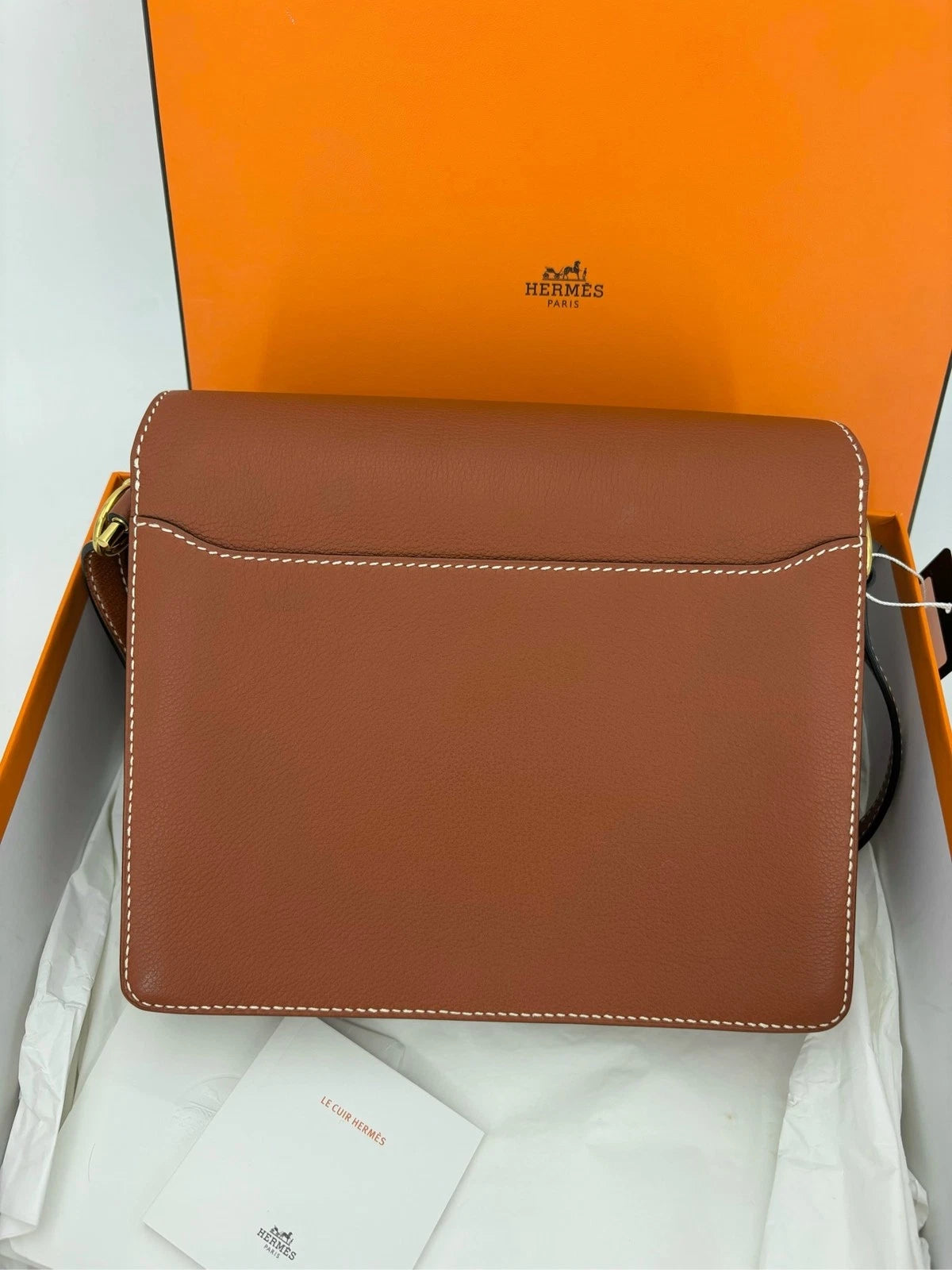 Hermes Roulis Brown Leather Shoulder Bag For Women