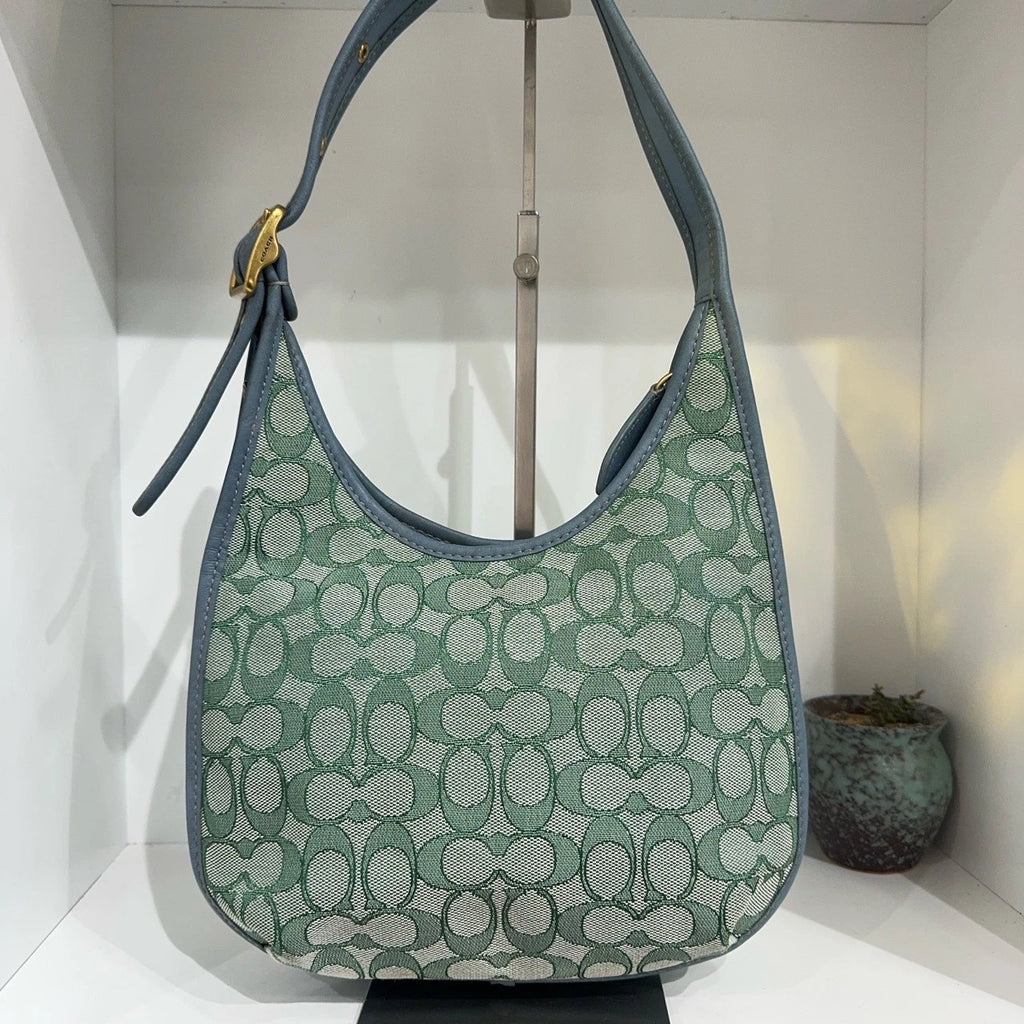 Coach Ergo 25 Monogram Patchwork Leather Hobo Shoulder Bag For Women