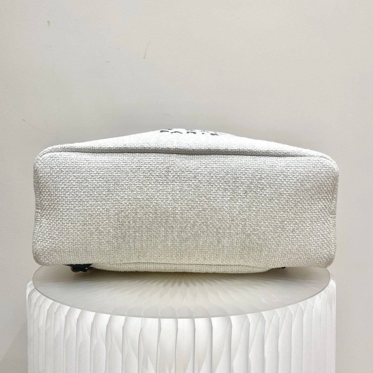 Chanel Beach Bag GM Backpack White Silver Used Women Classic