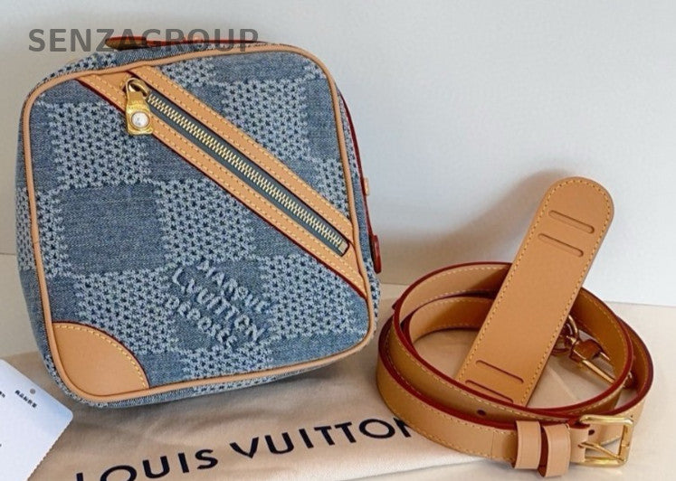 Louis Vuitton Chess 3D Damier Ebene Denim Shoulder bag Crossboy Almost Brand NEW