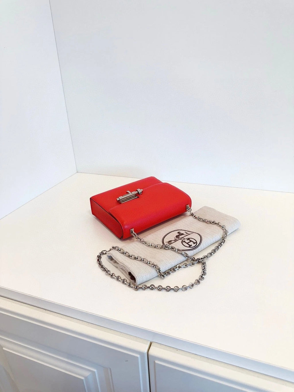 Hermes Verrou Mini Red Crossbody Bag For Women