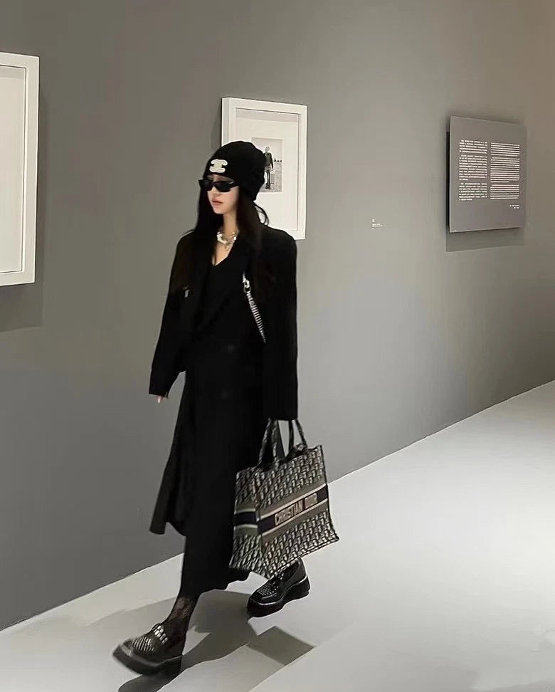 Dior Canvas Classic Monogram Large Tote Handbag For Women