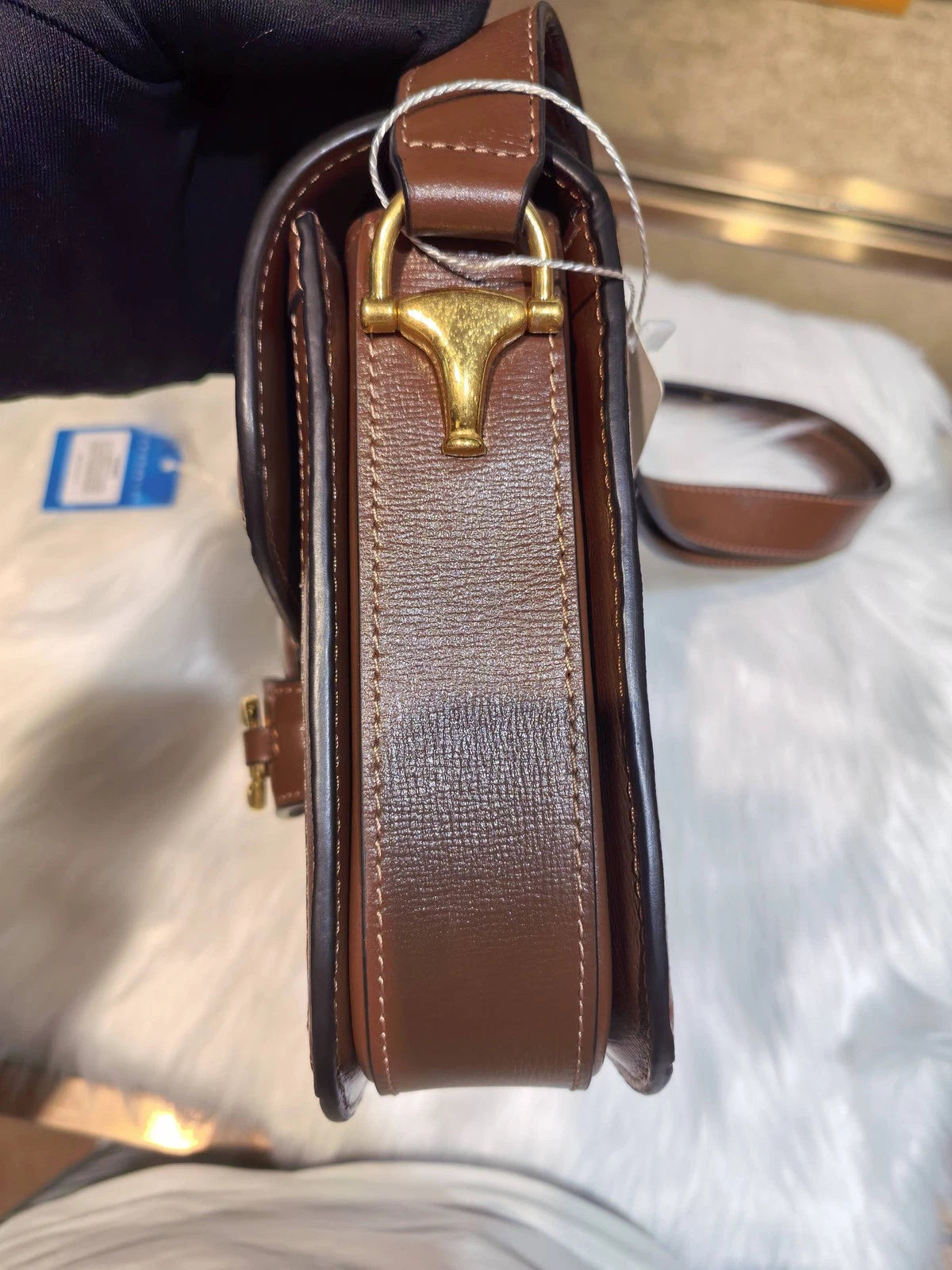 GUCCI 1955 Brown Label Leather Shoulder Bag For Women