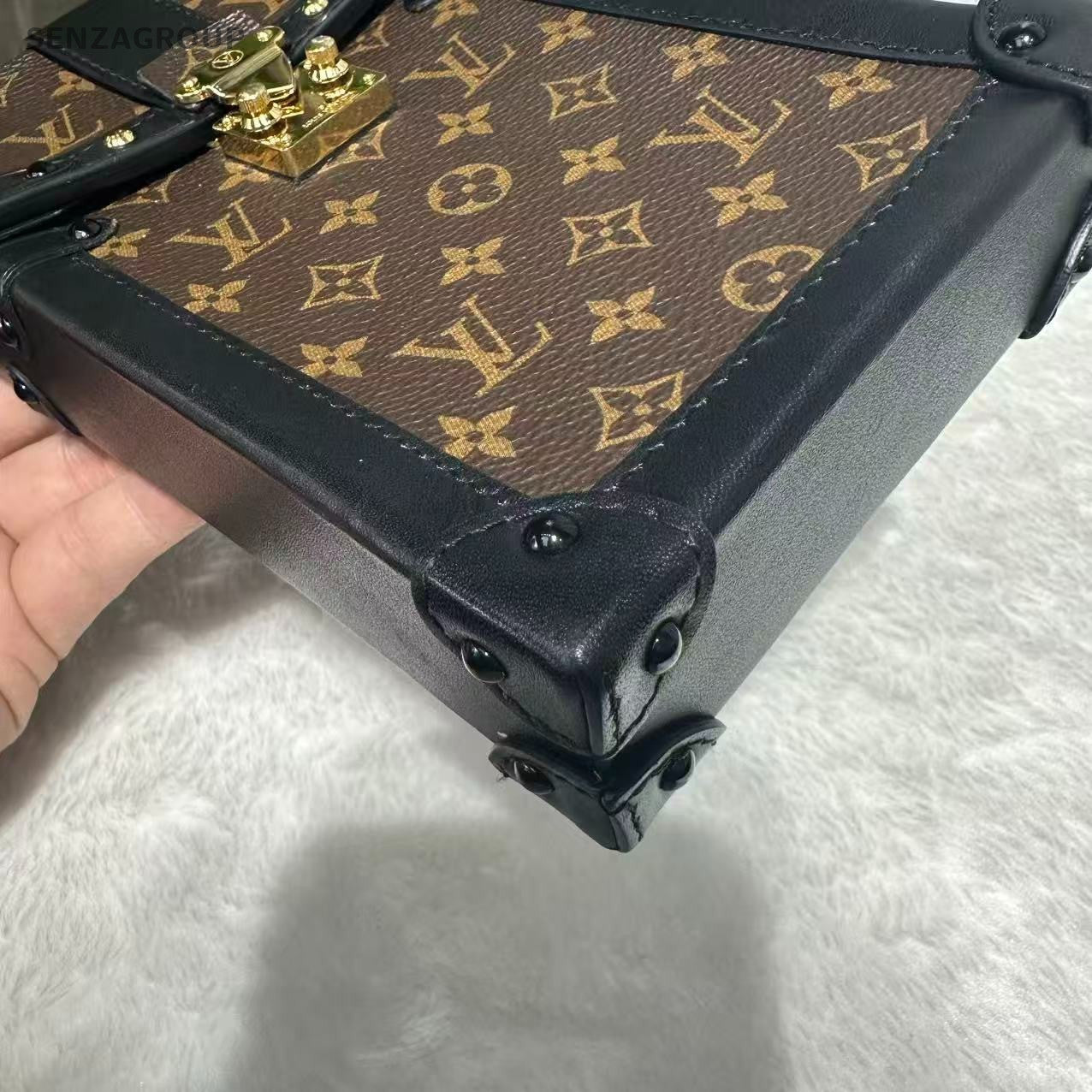 Louis Vuitton Monogram Trunk Black gold Shoulder bag Brown Women Classic