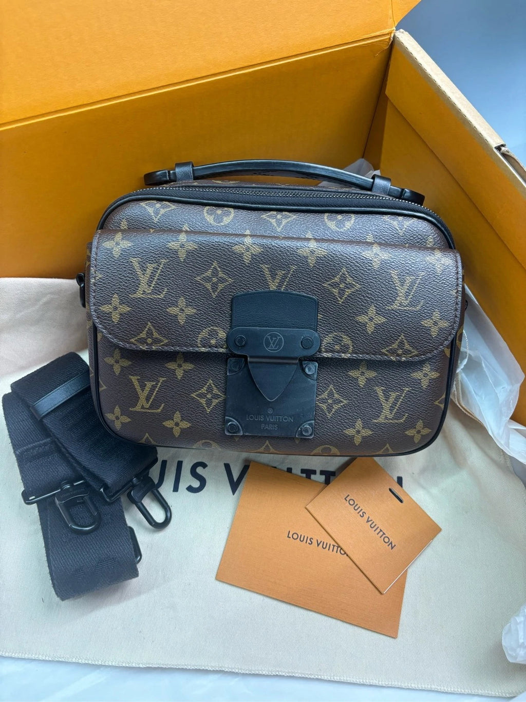 Louis Vuitton Brown Canvas S-Lock Messenger Shoulder Crossbody