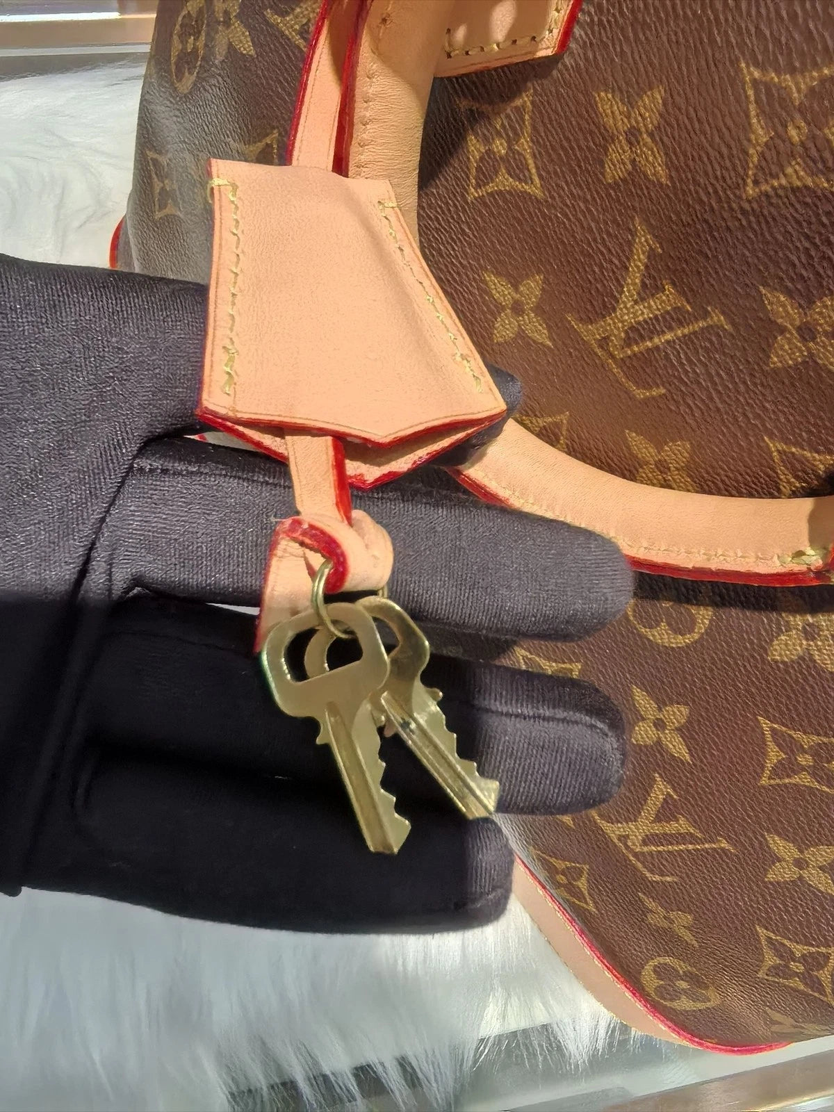 Authentic Louis Vuitton Canvas Alma Top Handle Bag For Women