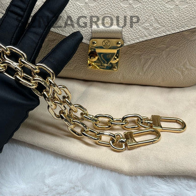 Louis Vuitton Monogram Leather Messenger Chain Crossbody Shoulder Bag