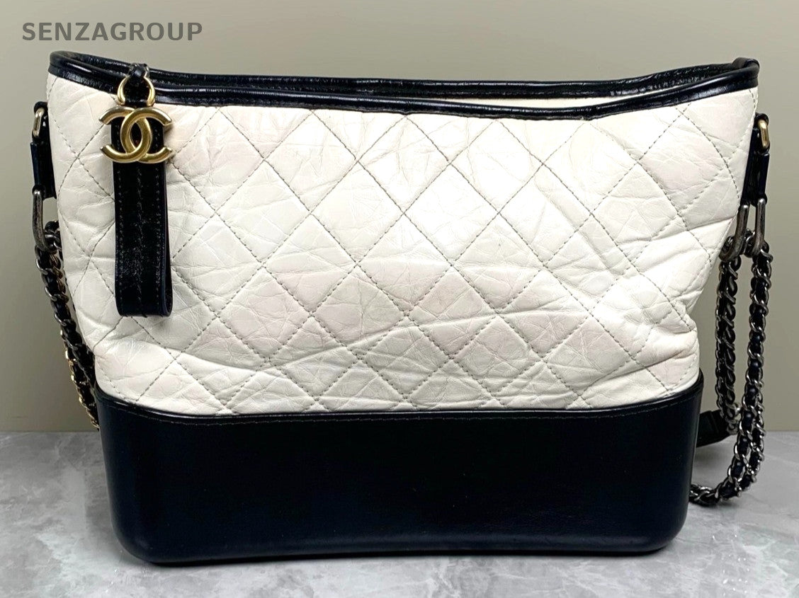CHANEL Gabrielle MM Chain Strap Panda Color Shoulder bag Women