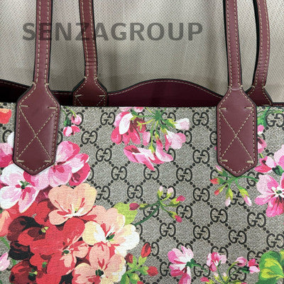 GUCCI Peltole Medium Tote Shoulder Bag Beige Purple Fashion Women