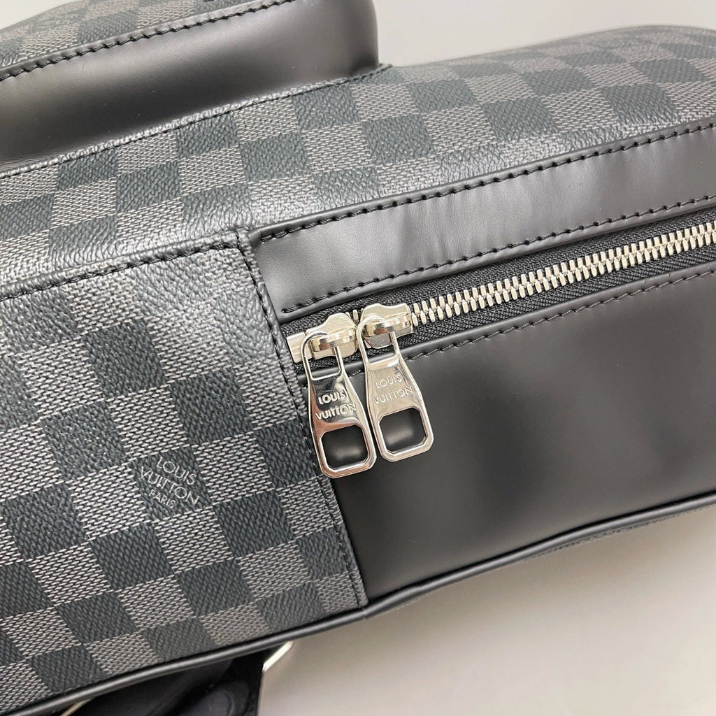 Louis Vuitton Josh Damier Ebene Backpack Black Silver Unisex Addults Classic