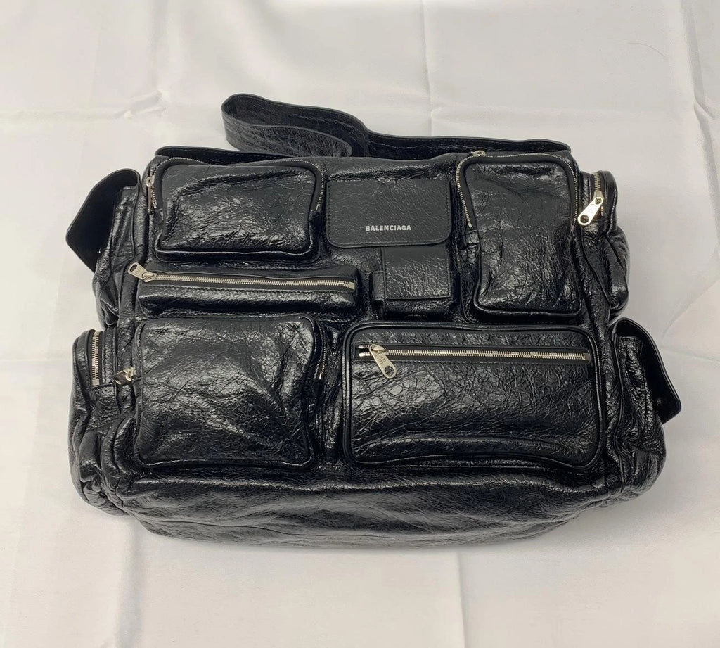 Balenciaga SUPERBUSY Logo Large Shoulder Bag For Women