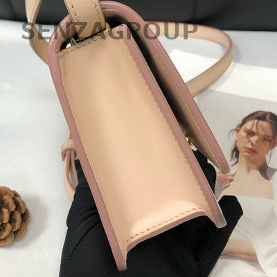 Burberry TB Bucket Mini Box Calfskin Crossbody Bag Pink for Women
