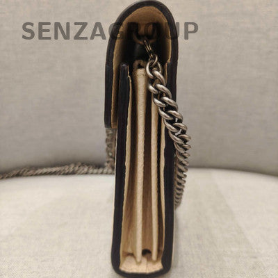 Gucci Dionysus Mini Chain Shoulder Bag Beige Silver Hardware Classic Women