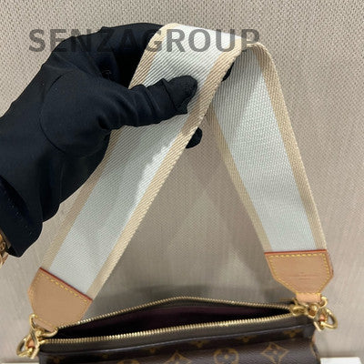 Louis Vuitton Monogram Shoulder Crossbody Bag Brown Gold Hardware