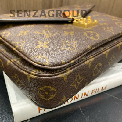 Louis Vuitton Monogram Pochette Metis Crossbody Bag Brown Gold Hardware